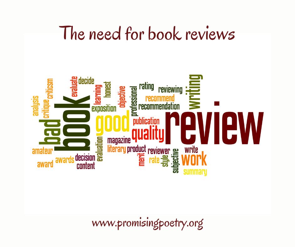 An image that reads: The need for book reviews.